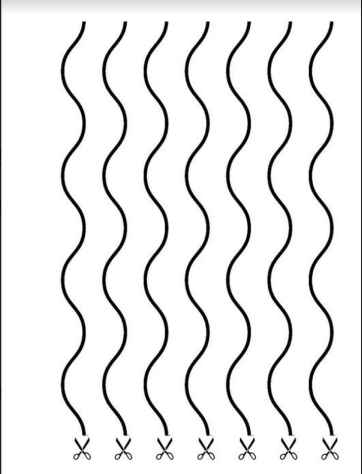 an image of wavy lines with scissors in the middle