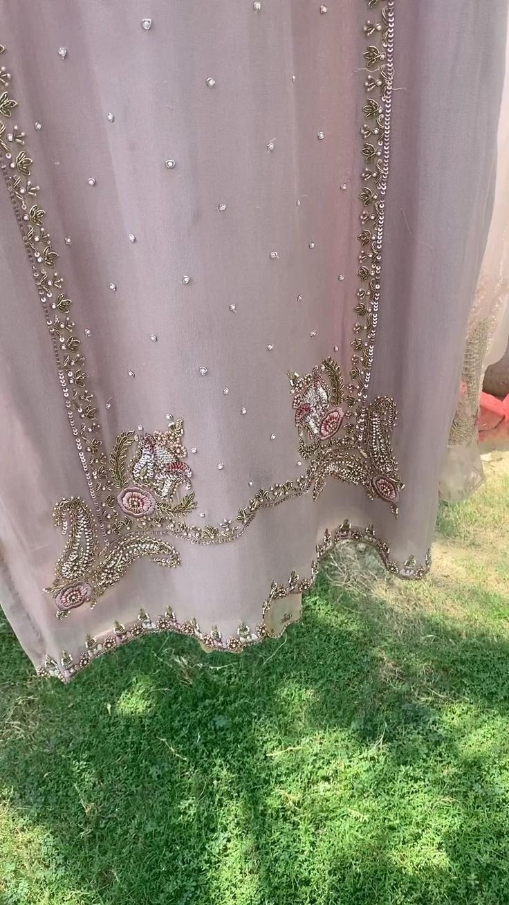 Punjabi Suits Designer Boutique, Hand Embroidery Dress, Sekhon Boutique, Handmade Embroidery Designs, Bead Embroidery Patterns, Hand Work Embroidery, Beautiful Dress Designs, Embroidery Suits Design, Boutique Dress Designs