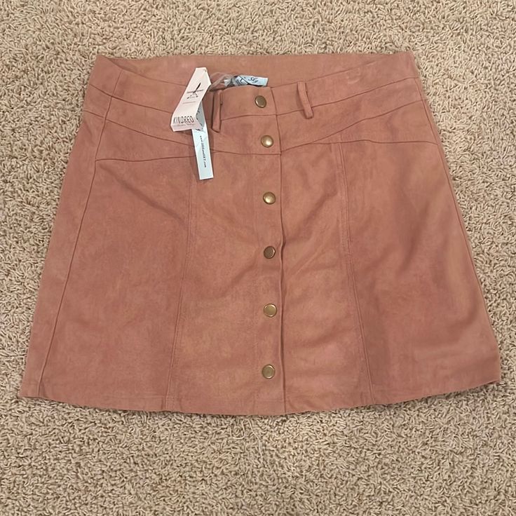 Skirt From Local Kansas City Boutique! Great Condition, Bundle To Save! Pink Mini Skirt With Button Closure, Mini Skirt With Buttons For Day Out, Mini Skirt With Button Closure For Day Out, Button Closure Mini Skort For Day Out, Day Out Mini Skirt With Buttons, Spring Short Skirt With Buttons, Spring Skirt With Snap Buttons, Denim Mini Skirt With Snap Buttons, Spring Mini Skirt With Buttons