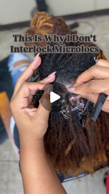 Jasmine Zink | Master Loctician Instructor on Instagram: "There is a HUGE UNFULFILLED market for clients who want microlocs but don’t like the look of interlocks or want the commitment level required for interlocks.   ✨Because the demand is so high in this untapped market, I have to turn clients away because I simply can’t take everyone.  This is exactly why I created Loc Mastery Academy. This hands-on training and mentorship will teach you more than just techniques. You will learn the science behind maintaining healthy locs, attracting premium clients and strategies to achieve your income goals.  Here’s Why I Don’t Interlock Microlocs👇🏽  📌Make more per client- The add on services are unlimited-from color to loc styling to loc repair a regular maintenance goes from $200 into $400-$600 Loc Repair, Sisterlocks Updo, Interlocking Locs, Sisterlocks Styles Updo, Healthy Locs, High For This, Under Braids, Micro Braids Hairstyles, Loc Updo