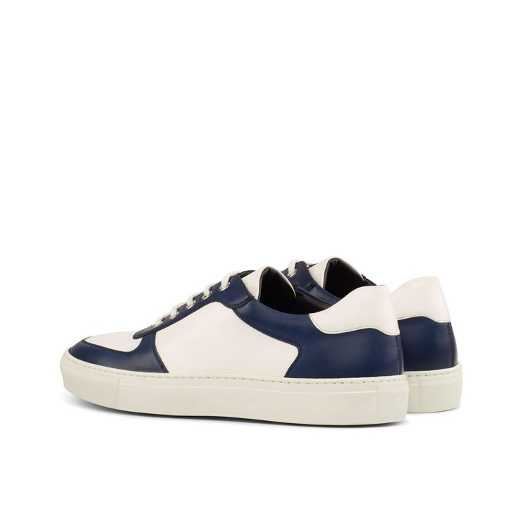 AL70 Low Top Sneaker - Q by QS Navy Paint, The Fine Print, Casual Styles, Fine Print, Trainer Sneakers, Blue Paint, Nappa Leather, Individual Style, Mens Casual Shoes