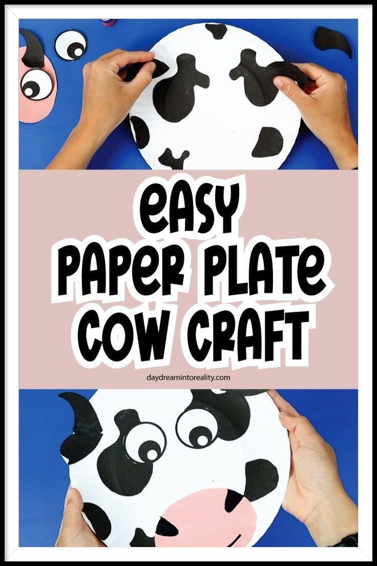 paper plate cow craft for kids to make it looks like they're ready to eat