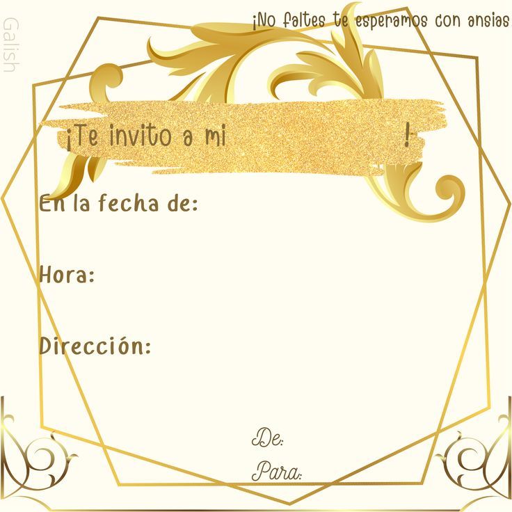 a gold frame with the words in spanish