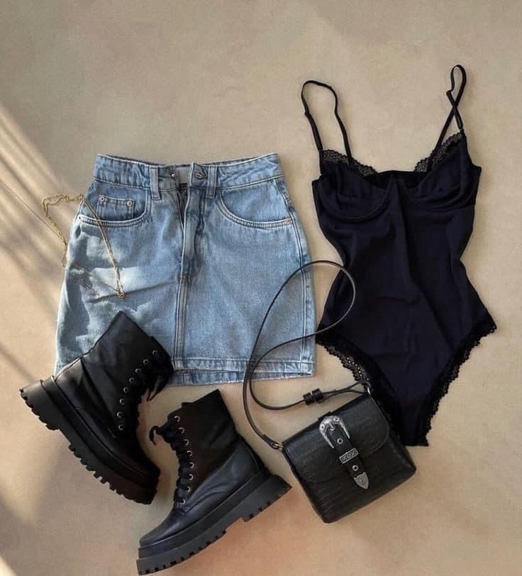 Womens Streetwear, Denim Shorts Black, Save For Later, Blue Denim Shorts, Top Summer, Amazon Fashion, Shoes Jewelry, Stylish Outfits, Combat Boots