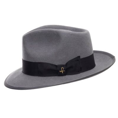 Manhattan Fedora - Ultrafino Classic Adjustable Hats For Fall, Classic Adjustable Hat For Fall, Fitted Boater Hat With Short Brim For Fall, Fitted Fall Boater Hat With Short Brim, Classic Black Panama Hat, Classic Fur Felt Panama Hat For Fall, Fitted Flat Brim Felt Hat For Fall, Classic Adjustable Fedora For Fall, Winter Fitted Fedora With Wide Brim