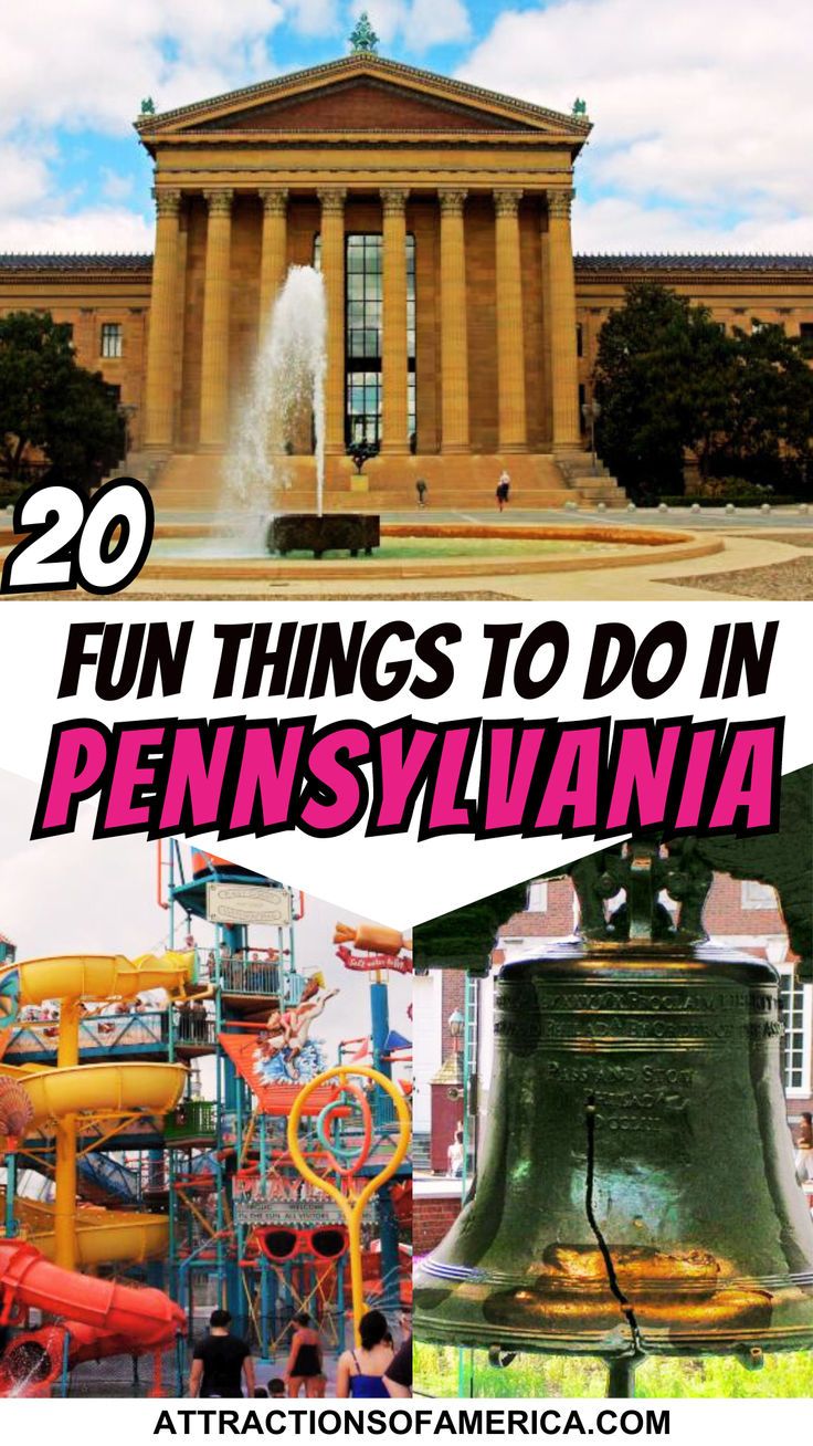 Images of Philadelphia Museum of Art, Independence National Park and Hersheypark with text overlay reading 20 fun things to do in Pennsylvania. Things To Do In Pennsylvania, Hershey Pennsylvania, Gettysburg Pennsylvania, Gettysburg National Military Park, Philadelphia Zoo, Hershey Park, Pennsylvania Travel, Family Adventure, Top 20