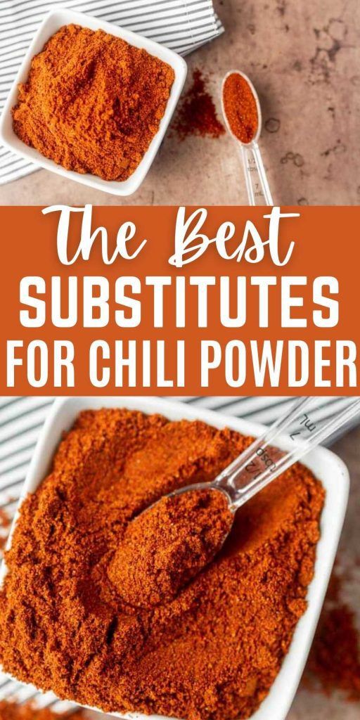 two bowls filled with red chili powder and the words, the best substitutes for