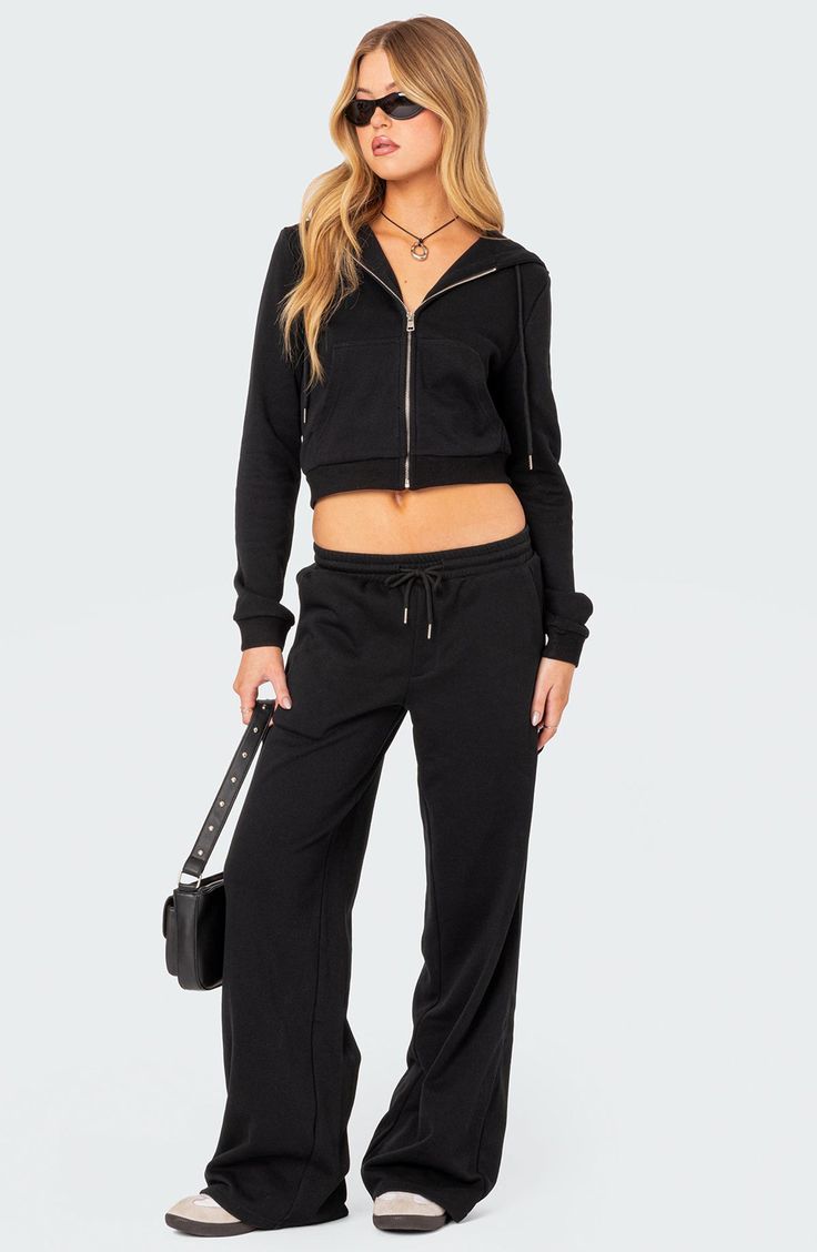 Enjoy some quality leisure time in the comfort of this all-cotton hoodie made with a full-length zipper. Drawstring hood Front zip closure 100% cotton Machine wash, dry flat Imported Sweatpants Straight Leg, Straight Leg Sweatpants, Visionary Fashion, Cozy Sweatpants, Hoodie Zip, Swimwear Dress, Womens Loungewear, Cotton Hoodie, Womens Sweatpants