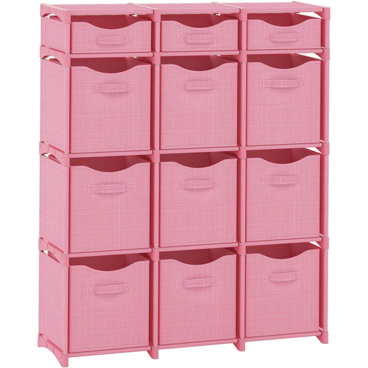 PRICES MAY VARY. ★ ALL BASKETS INCLUDED! It’s a One Stop Shop here, our cubby storage organizer comes replete with the beautiful, quality set of matching foldable fabric bins with handles! Don’t wait to find just the right cubes, unpack, assemble and start storing! - DIMENSIONS: 36 x 43 x 12 Inches. ★ MULTIPLE SIZE CUBES! This multi-functional cube storage organizer is your homes best friend! With 2 size baskets, small and large capacity, nothing is too big or too tiny to utilize it for! Store c Diy Cubby, Dorm Pink, Organizer For Clothes, Cubby Bins, Cubby Organizer, Pink Storage, Room Organizer, Ladder Storage, Cube Storage Shelves