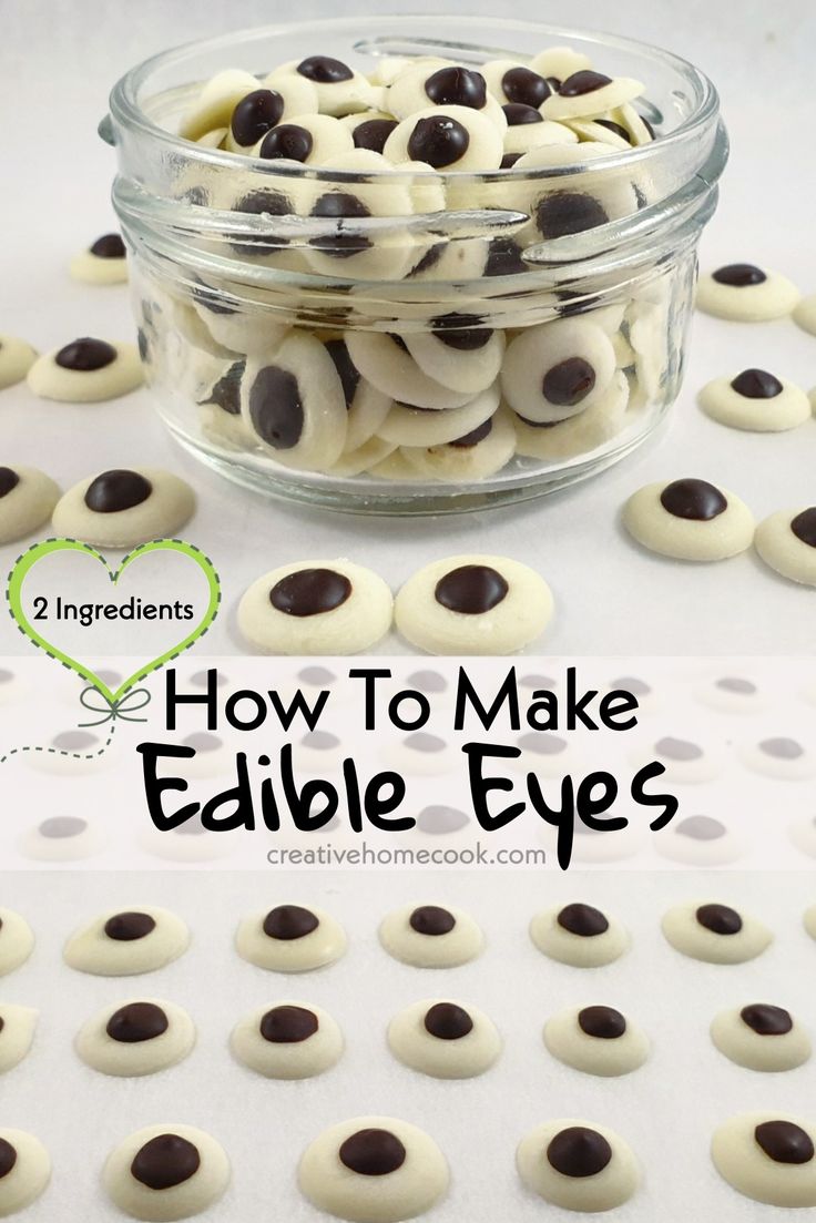 How To Make Edible Eyes How To Make Candy Eyeballs, How To Make Edible Eyeballs For Halloween, Edible Eyes How To Make, How To Make Candy Eyes, Diy Candy Eyes, Diy Candy Eyeballs, Candy Eyeballs Halloween, Halloween Food With Eyes, Halloween Edible Eyeballs