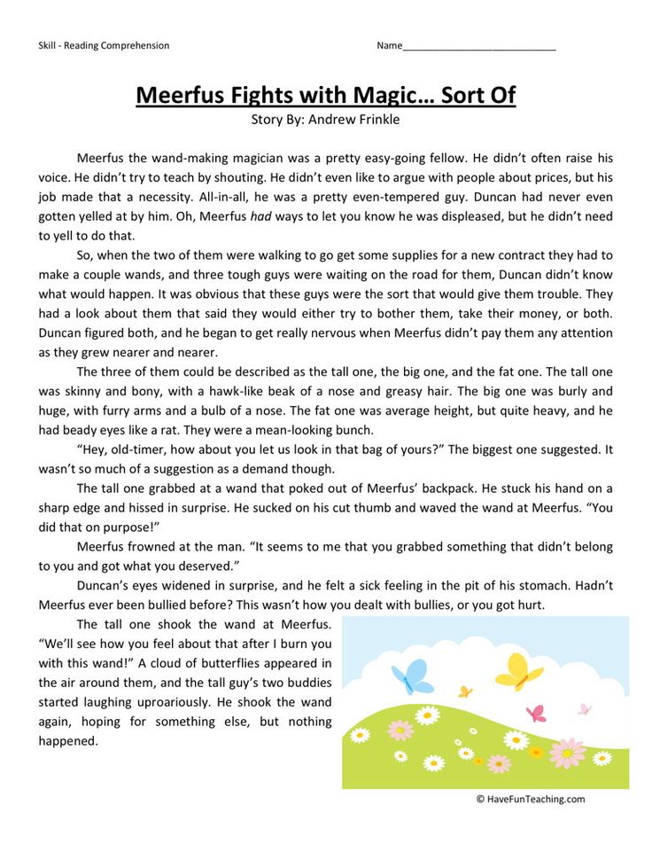 Meerfus Fights with Magic... Sort Of English Story Reading High Schools, English Story Reading, Fourth Grade Reading, 3rd Grade Reading Comprehension Worksheets, Story Reading, Teaching Reading Comprehension, School Material, 6th Grade Reading, British School