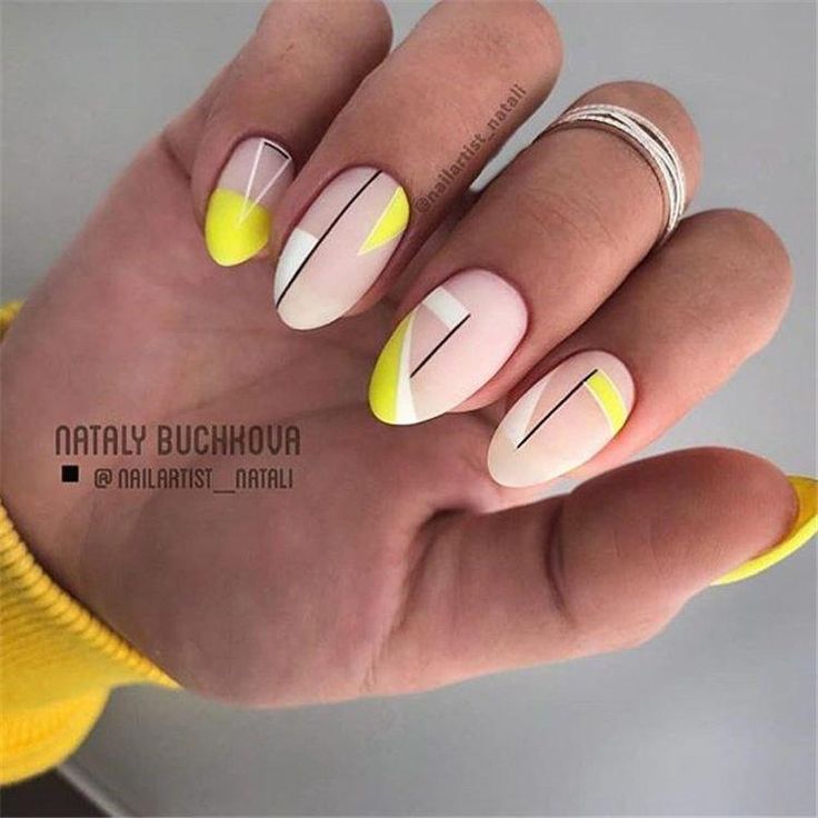 Manicure Inspiration, Colorful Nail, Minimal Nails, Geometric Nail, Oval Nails, Pretty Acrylic Nails, Chic Nails, Dope Nails, Nail Arts