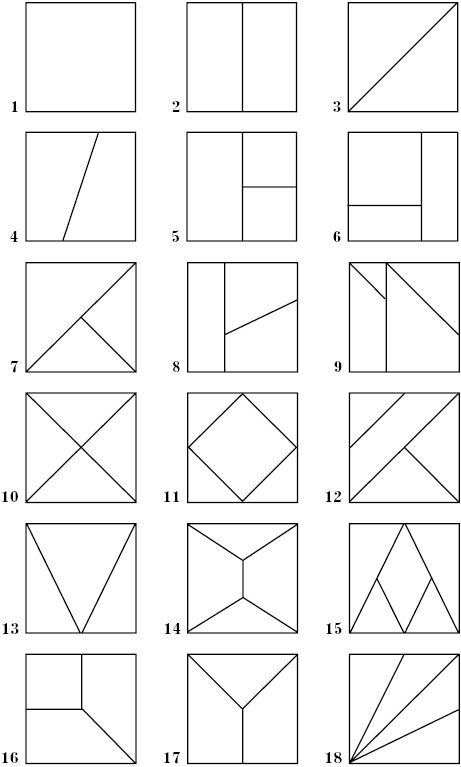 how to draw lines in the shape of squares and rectangles with pictures below