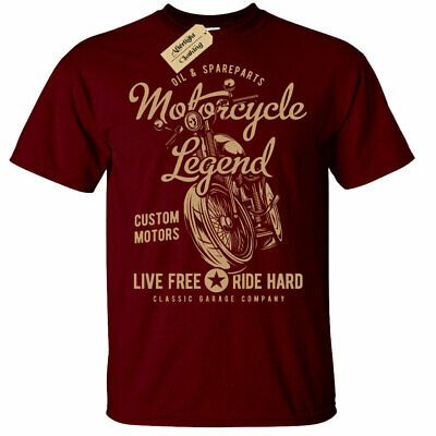 Motorcycle Legend T-Shirt Mens Biker top motorbike | eBay Ebay Selling, Motorcycle Tshirts, American Shirts, Hats For Sale, Dark Fashion, Mens Sweatshirts Hoodie, Crew Neck Tee, Printed Design, Casual Button Down Shirts