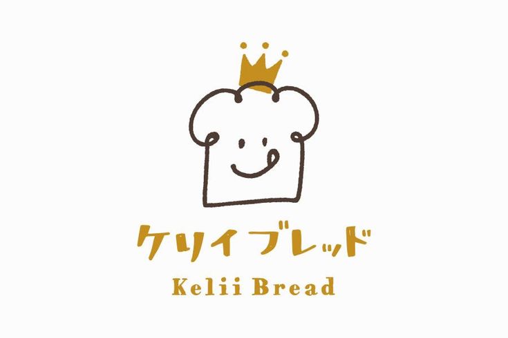 the logo for kelli bread with a smiling face and crown on it's head