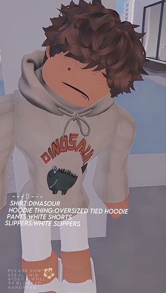 an animated image of a boy in a hoodie with his hands on his hips