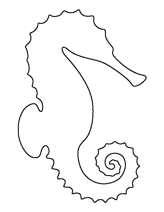 the outline of a sea horse