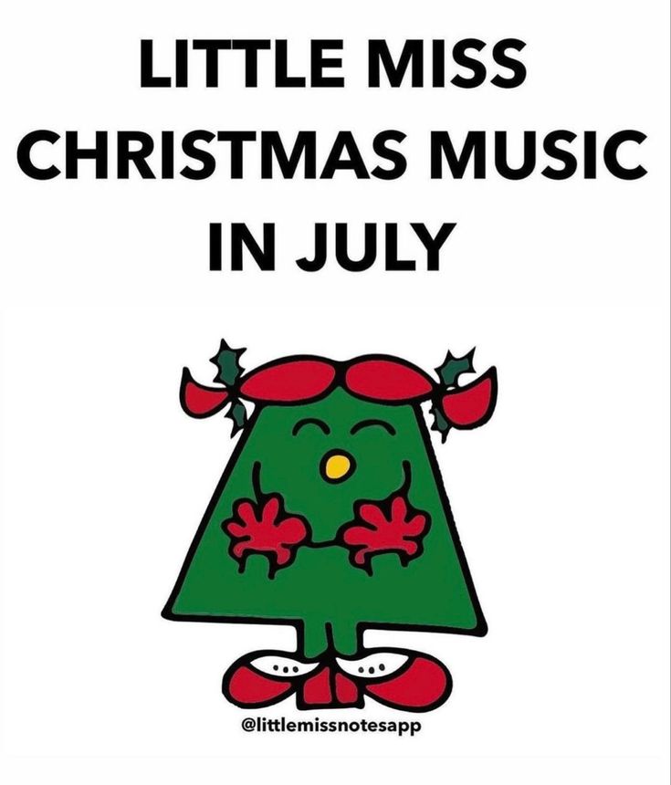 a poster with the words little miss christmas music in july