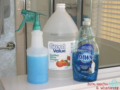 the bathroom counter is clean and ready to be used as a cleaning agent, dishwasher detergent, and hand sanitizer