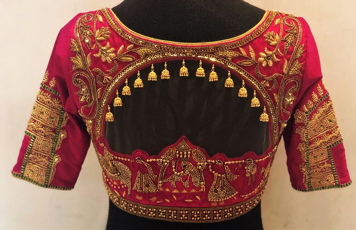 Doli Blouse | Blouses Shadi Blouse Design, Red Blouse Back Design, Blause Desine For Bride, Doli Blouse Bridal, Navari Saree Blouse Designs Latest, Hand Work Blouse Doli Design, Doli Blouse Designs, Navari Bridal Blouse Designs, Wedding Embroidery Blouse Designs