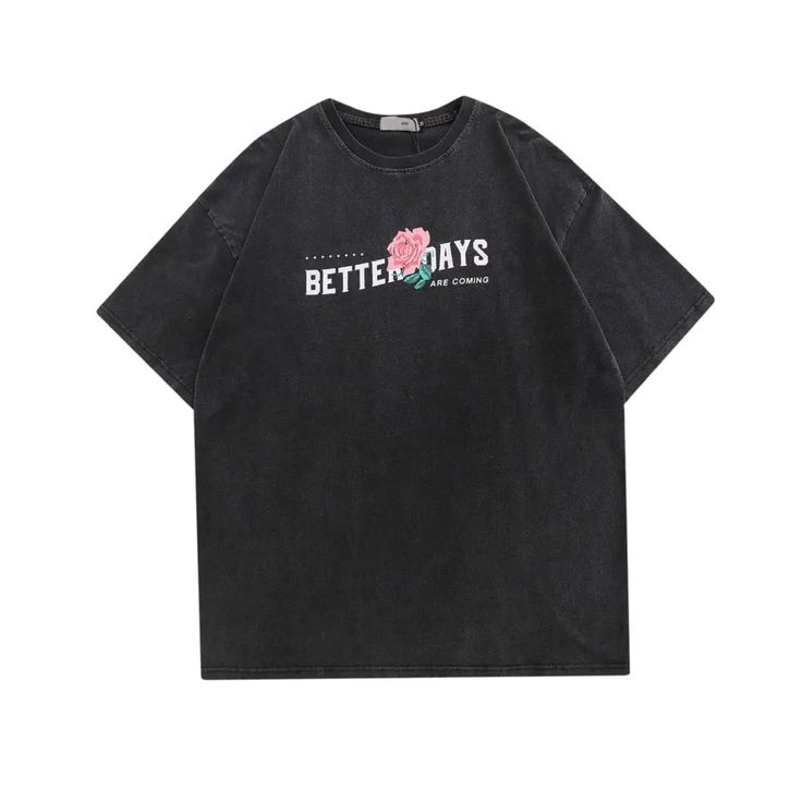 Better Days Graphic Print T-shirt | Unisex T-shirts – h0neybear Better Days Are Coming, Cotton Blend Fabric, Better Days, Fabric Making, Streetwear Y2k, Women Hoodies Sweatshirts, Red Hoodie, Streetwear Outfit, Jumper Sweater