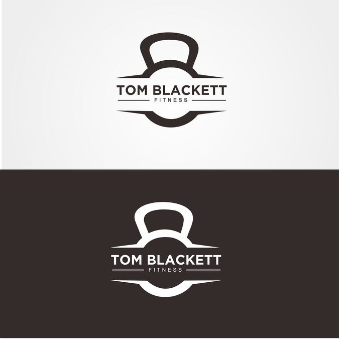 the logo for tom blackett fitness, which is designed to look like a kettle