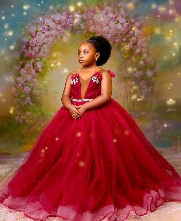 Children Ball Gown Dress Nigeria, Children Gowns Dresses Nigeria, Baby Ball Gown, Christmas Gown, Kid Dress, Baby Ball, African Dresses For Kids, Lace Gown Styles