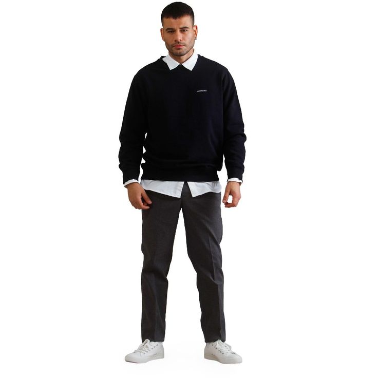 Step out in style with the awesome collection of Members Only sweatshirts. This sweatshirt is made of premium rich cotton fabric and provides utmost comfort during normal and low temperatures. This sweatshirt is made with superior-quality fabric. Pair it with Jeans, casual trousers, chinos, and sneakers for a perfect casual or retro party look. Black Cotton Sweater With Ribbed Collar, Modern Crew Neck Sweatshirt With Ribbed Cuffs, Urban Black Cotton Sweats, Casual Cotton Hoodie With Ribbed Collar, Classic Long Sleeve Sweatshirt For Streetwear, Cotton Sweater With Ribbed Cuffs, Modern Black Sweatshirt With Ribbed Cuffs, Cotton Sweater With Ribbed Cuffs For Work, Modern Relaxed Fit Crew Neck Sweater