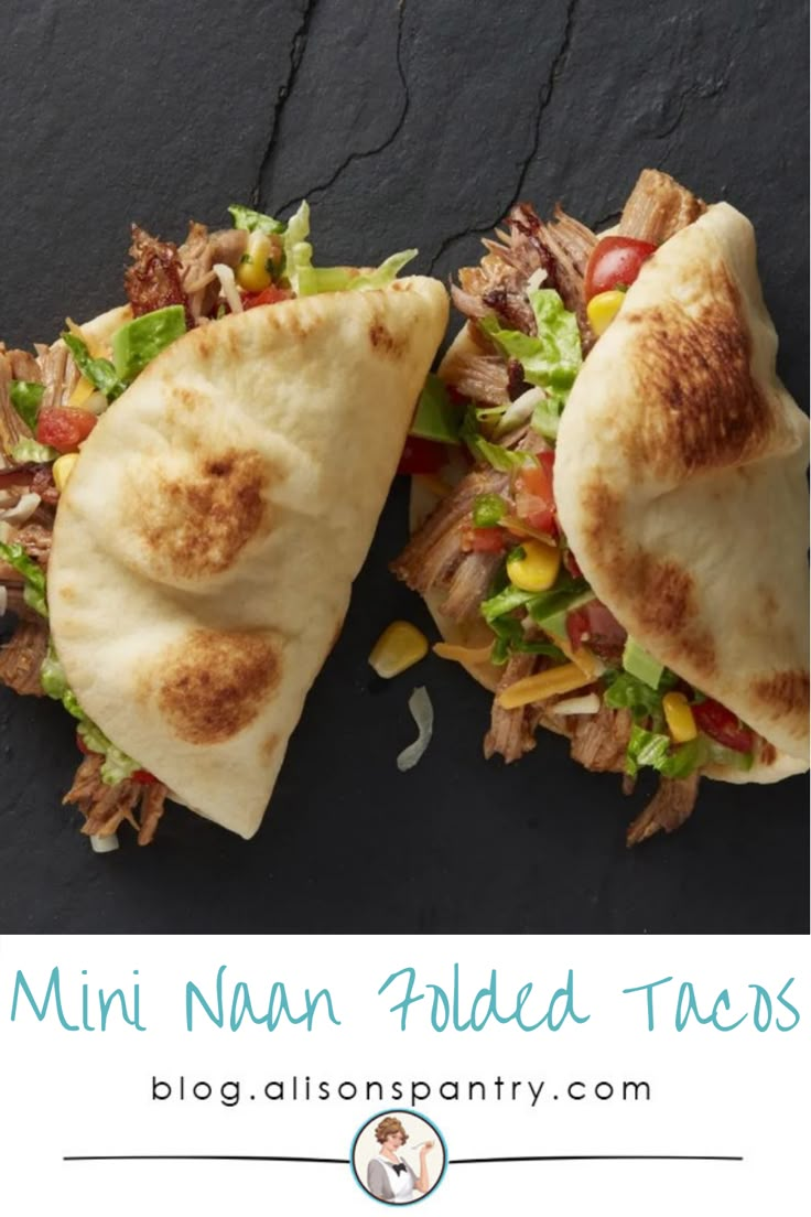 two pita breads filled with meat and veggies on top of each other