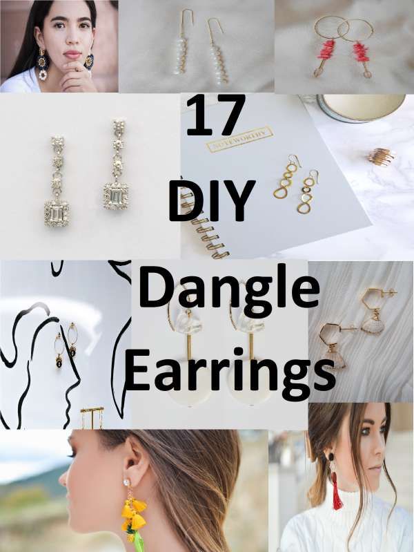 17 DIY Dangle Earrings You Can Make Yourself Diy Beaded Dangle Earrings, Diy Helix Earring, Diy Boho Earrings Tutorials, Lever Back Earrings Diy, How To Make Dangle Earrings Diy, Boho Jewelry Ideas, Diy Dangle Earrings Tutorials, Diy Dangling Earrings, Earrings Made With Beads