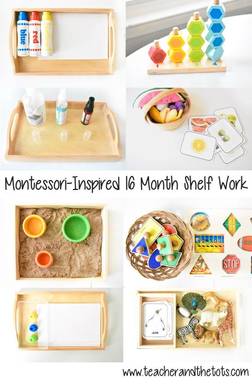 montessor inspired month shelf work for toddlers and older children to play with