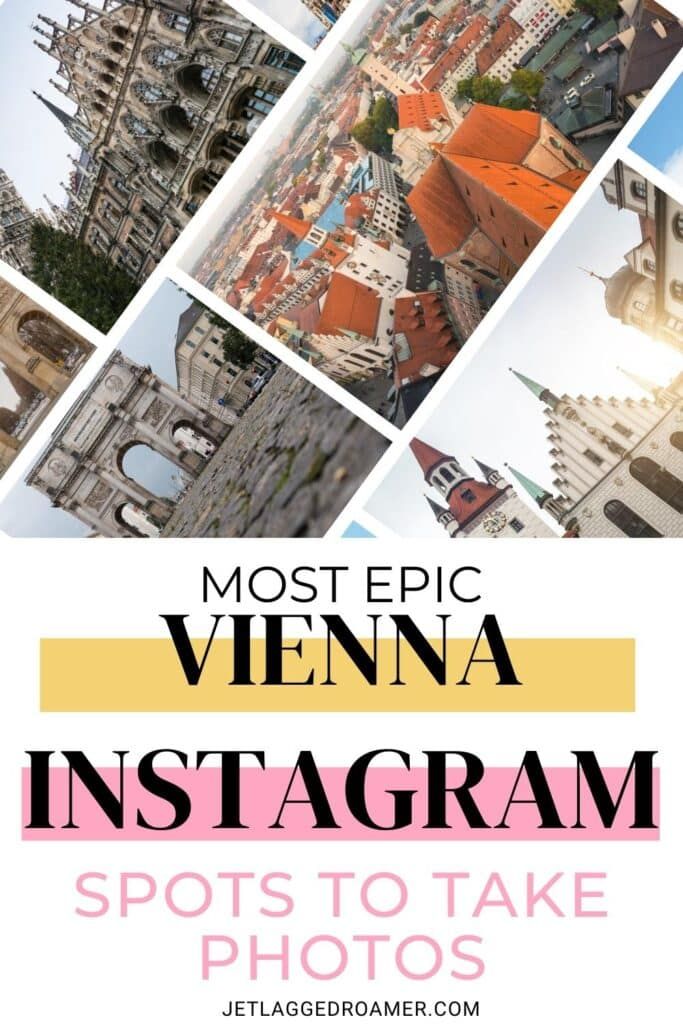 an instagram with the words most epic vienna instagramm spots to take photos