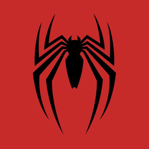 the amazing spider - man logo is shown in black on a red background, and it appears to be very large