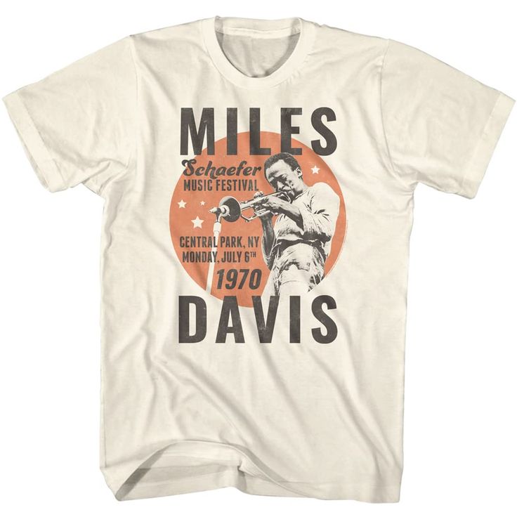 PRICES MAY VARY. JAZZ IT UP! Miles Davis vintage style apparel. It's About That Time! Classic jazz clothes for fans who want to be stylin just like the music legend himself YEP, IT'S OFFICIAL! Our cool graphic t shirts are 100% authentic and officially licensed. These super comfy tees are designed and printed in the USA by American Classics, a leader in high-quality retro, vintage style apparel since 1994 HIGH QUALITY CLOTHES, COMFY & COOL 100% cotton soft short sleeve, crewneck, t shirt for men Classical Music Tshirt, Jazz History, New York Live, Jazz Outfits, Vintage Tshirt Design, Vintage Concert T Shirts, Jazz Concert, Concert Merch, Retro Outfit