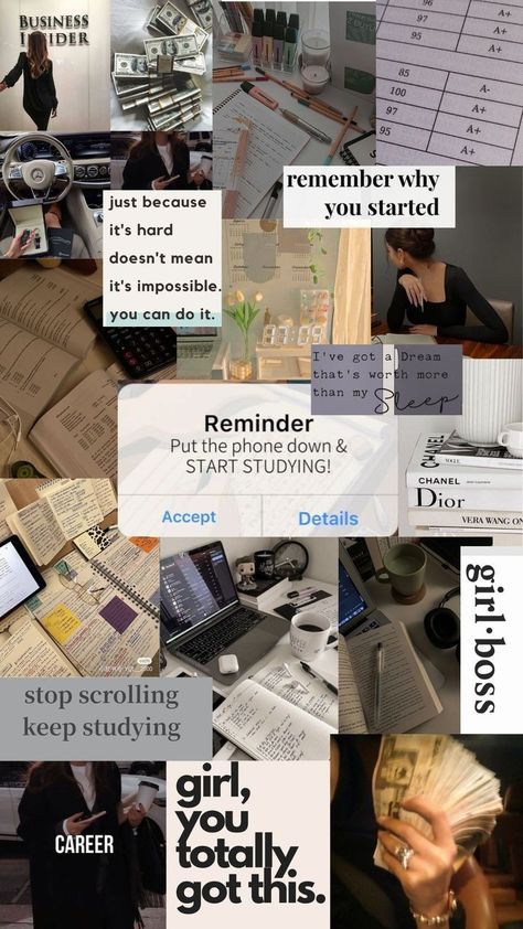 there is a collage of images with words and pictures on them that say it's time to start studying