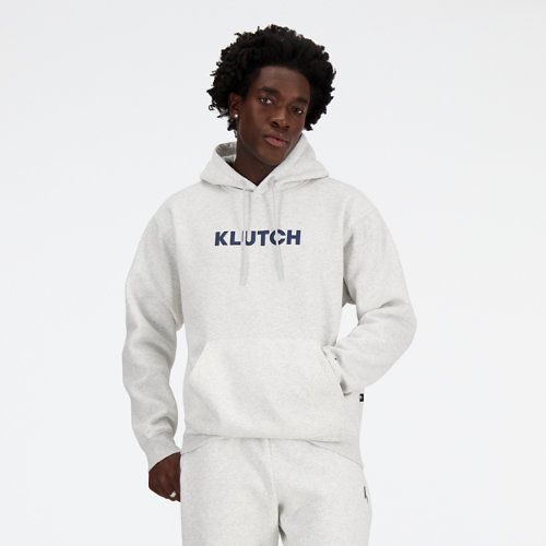 Klutch Athletics by New Balance is a next-generation  athlete first approach to sportswear. This innovative  versatile training range is inspired by every aspect of the game  and built to perform in every aspect of your life. The Klutch X NB Fleece Hoodie is a foundational wardrobe essential for versatile  wear-anywhere style. Sporty Fleece Hoodie With Logo Print, Athleisure Hoodie With Logo Print For Sports, Functional Fleece Sweatshirt For Sports Season, Functional Cotton Hoodie For Sports, Functional Athletic Heather Activewear For Streetwear, Collegiate Sports Hoodie With Moisture-wicking, Athletic Heather Urban Hoodie For Sports, Urban Style Athletic Heather Hoodie For Sports, Sports Fleece Sweats With Logo Print