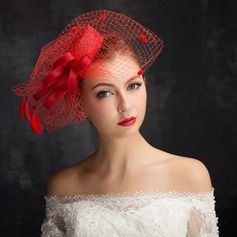 Ladies' Classic Feather/Net Yarn/Lace/Tulle/Linen With Feather Fascinators (196105111) Derby Hats Fascinators, Blusher Veil, Retro Vintage Dresses, Feather Fascinators, Kentucky Derby Hat, Cheap Wedding, Vintage 1950s Dresses, Church Hats, Headpiece Wedding