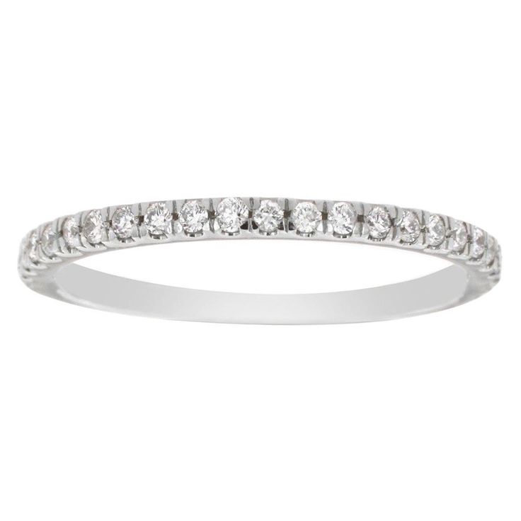 This petite Micro - Prong set diamond ring features 25 ideal cut diamond through 3/4 of the band. Stunning! Experience the Difference ! Product details: Center Gemstone Color: WHITE Side Gemstone Type: NATURAL DIAMOND Side Gemstone Shape: ROUND Metal: Platinum Metal Weight: 1.56 Setting Type: Micro prong Shank Height: 1.5MM Shank Height: 1MM Material: NATURAL DIAMOND Engravable: yes Minimum Number Of Diamonds: 25 Minimum Color: H Minimum Clarity: VS2 Rhodium Plate: Yes Sizable: Yes 14k White Gold Eternity Band With Diamond Accents, White Eternity Band With Brilliant Round Cut, Lab Grown Diamond White Diamond Ring With Prong Setting, White Gold Stackable Rings With Pavé Setting, Dazzling White Eternity Band With Prong Setting, Diamond White Lab Grown Diamond Ring With Round Band, Lab Grown Diamond White Diamond Ring With Round Band, Classic Cubic Zirconia Half Eternity Stackable Rings, Eternity Band With Single Cut Diamonds And Cubic Zirconia