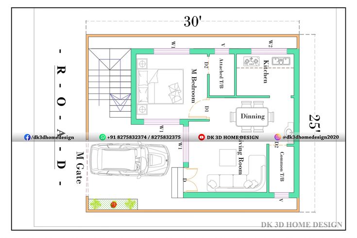 the floor plan for a small house with 3 bedroom and 2 bath rooms on each side