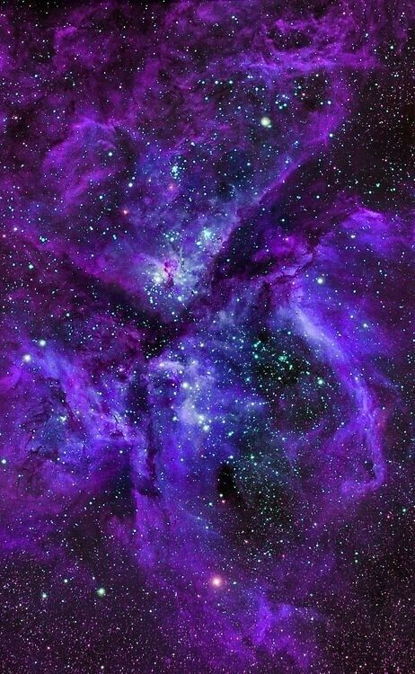 purple and blue stars in the night sky