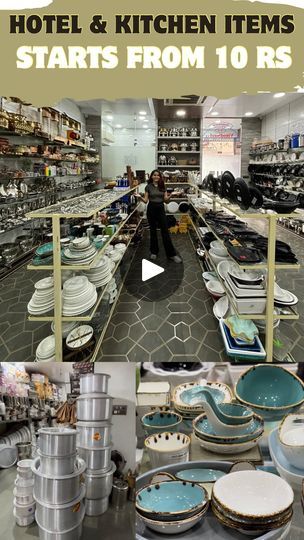 there are many plates and bowls in the store