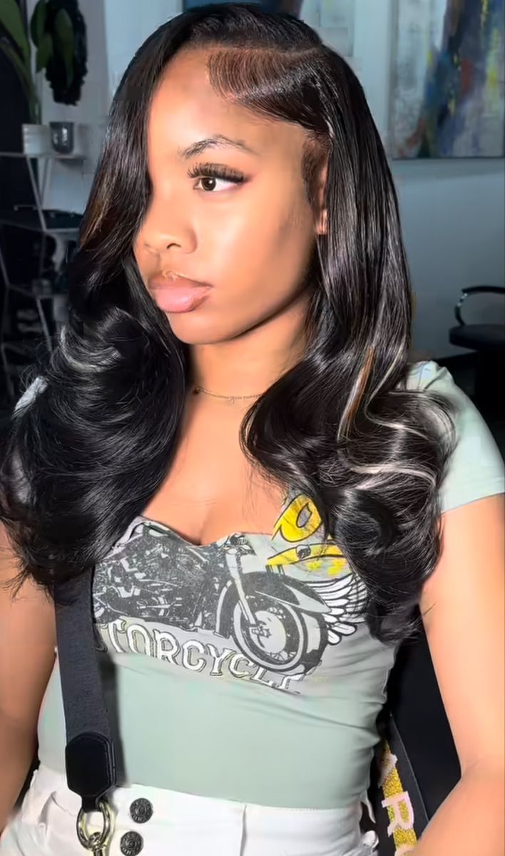 Curly Hair Sew In, Wig Installation, Curls With Straightener, Sew In Hairstyles, Birthday Hairstyles, Quick Weave Hairstyles, Protective Hairstyles Braids, Flat Iron Hair Styles, Natural Hair Styles Easy