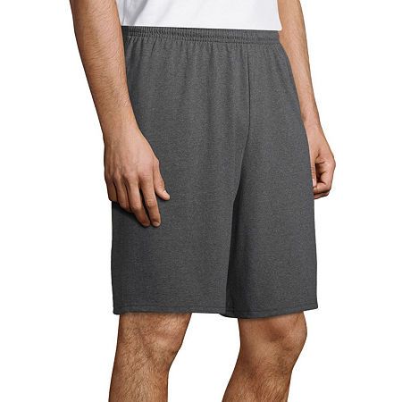 Gear up for a HIIT workout or a casual walk wearing this pair of men's active shorts from Champion. They are made from breathable cotton-jersey with an elastic-waistband and side slip pockets. Front Style: Flat FrontClosure Type: Full ElasticFit: Loose FitPockets: 2 Front Slip PocketsRise: At WaistShort Length: Mid LengthFiber Content: 100% CottonFabric Description: JerseyInseam: 10 InCare: Machine Wash, Tumble DryShorts Type: Workout Shorts, Running ShortsCountry of Origin: Imported Gray Moisture-wicking Athletic Shorts With Relaxed Fit, Relaxed Fit Gray Athletic Shorts With Moisture-wicking, Gray Moisture-wicking Athletic Shorts, Comfortable Cotton Athletic Shorts With Moisture-wicking, Moisture-wicking Gray Cotton Shorts, Moisture-wicking Cotton Gray Shorts, Moisture-wicking Cotton Shorts In Gray, Cotton Shorts For Sports Events, Gray Moisture-wicking Cotton Shorts