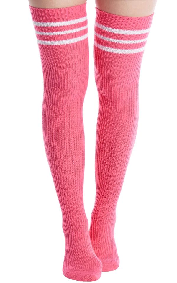 Extra Long Warm Knit Striped Thigh Highs Leg Warmers丨Moon Wood Striped Thigh Highs, Thigh High Leg Warmers, Plus Size Tights, Lace Stockings, Over The Knee Socks, Thigh High Socks, Pink And White Stripes, Thigh High Stockings, Fishnet Stockings