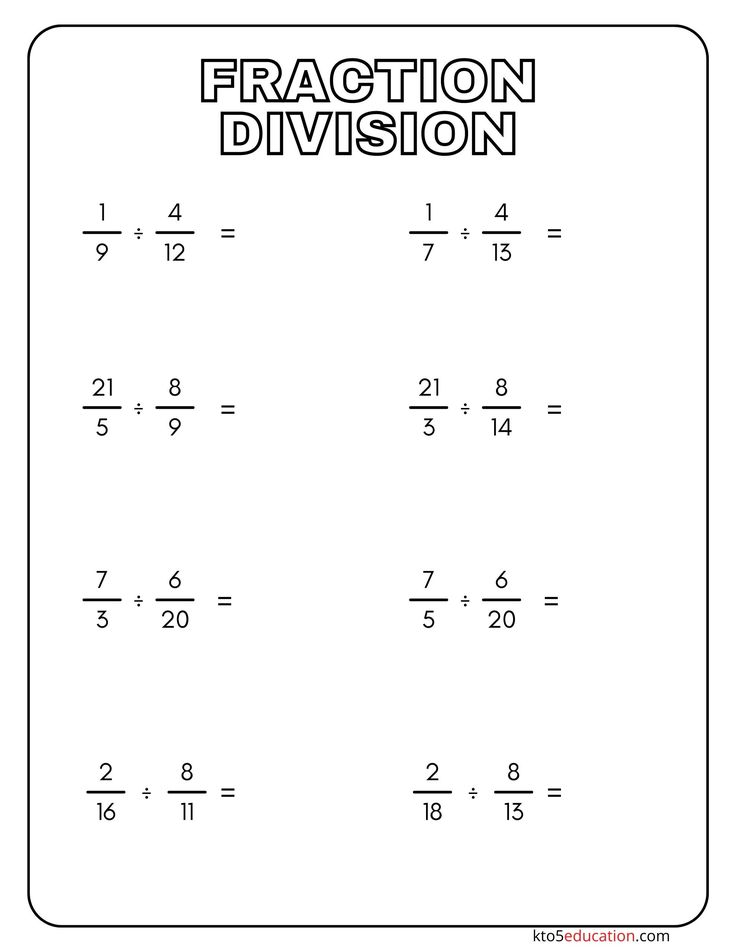 fraction addition worksheet with two digit numbers and the word fraction division on it