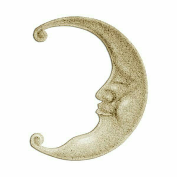 an image of the moon with its face drawn on it's side, in sepia