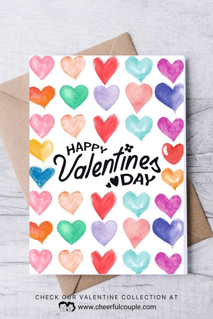 Card Image of Happy Valentine's Card - Free Printable Free Printable Valentines Cards, Printable Valentine Cards, Printable Valentines Cards, Printable Valentine, Valentine's Card, Valentines Printables Free, Cute Happy, Valentine Card, Valentine Cards