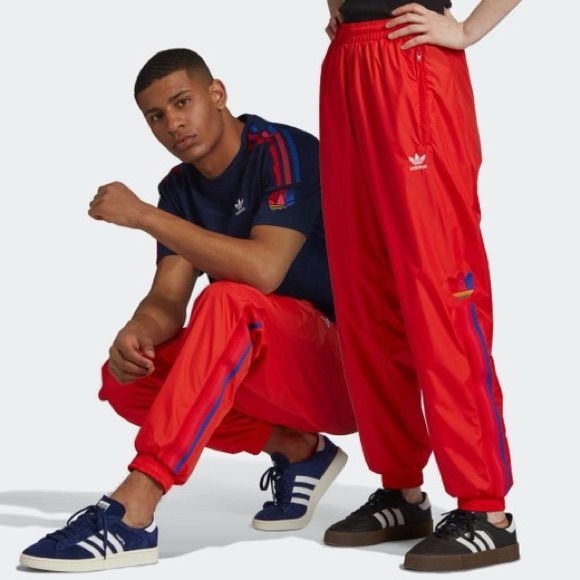 $86 Price: New Adidas Originals 3d Trefoil 3-Stripes Track Pants Active Red Ge6249 Small Spring Streetwear Joggers With Three Stripes Branding, Adidas Joggers For Spring Streetwear, Spring Streetwear Joggers With Three Stripes, Red Relaxed Fit Sporty Sweatpants, Adidas Three Stripes Pants For Streetwear, Adidas Sporty Parachute Pants For Streetwear, Red Athleisure Bottoms For Streetwear, Adidas Red Casual Bottoms, Red Casual Adidas Bottoms