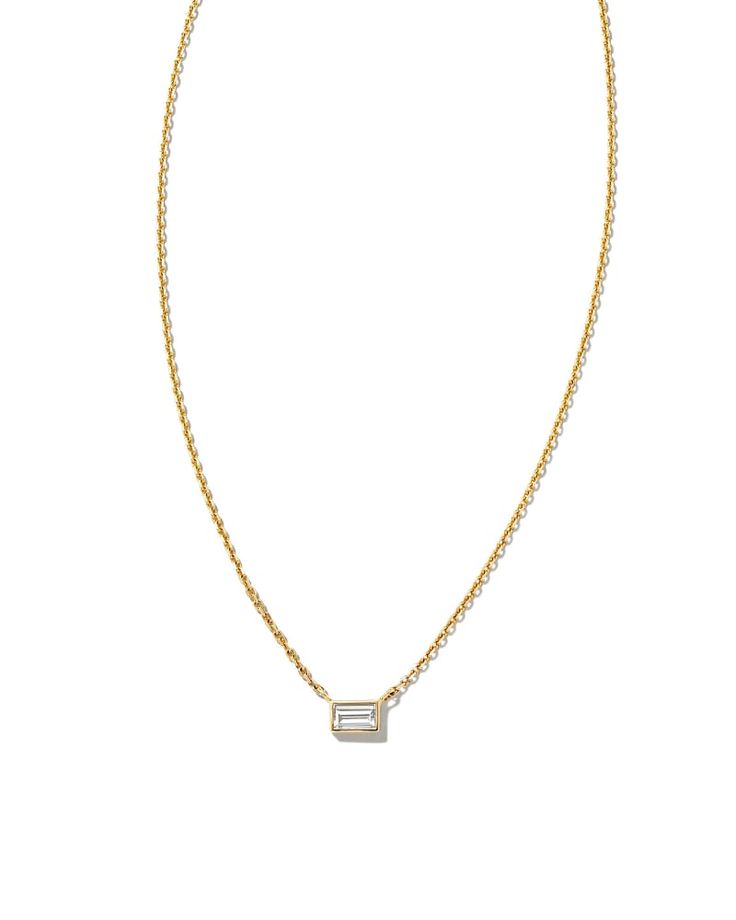 The Isabella 14k Yellow Gold Pendant Necklace in White Diamond is the classic sophistication you’re looking for in a piece of jewelry. Crafted with the best materials, including a .075 carat baguette diamond, this everyday essential can be worn for a lifetime. We have taken steps to ensure that, when applicable, our diamonds are conflict free by requiring our suppliers to comply with the Kimberley Process. Kendra Scott Store, White Gold Pendant Necklace, Beauty Supplies, Yellow Gold Pendants, Baguette Diamond, Gold Pendant Necklace, Quality Diamonds, Kendra Scott, Gold Material