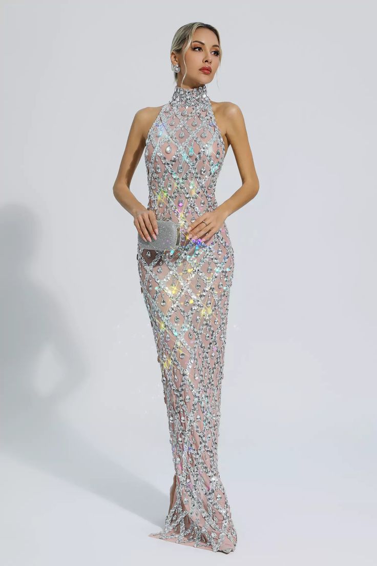 Glamorous Floor-length Sequin Evening Dress, Glamorous Bodycon Evening Dress For Party Season, Elegant Embellished Maxi Dress For Prom Season, Sparkling Sleeveless Sequin Evening Dress, Glamorous Sleeveless Sparkling Sequin Dress, Sleeveless Sparkling Sequin Evening Dress, Glamorous Long Evening Dress For Gala, Elegant Sleeveless Evening Sequin Dress, Elegant Sleeveless Sequin Dress For Evening